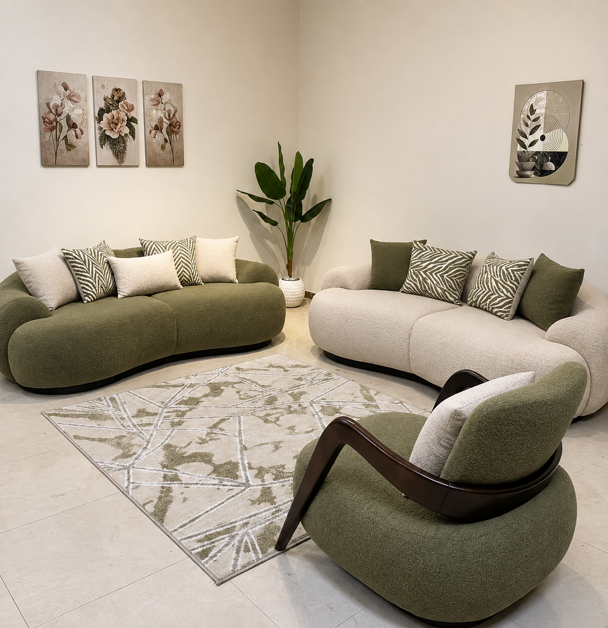 fabae998-6525-4c9e-a48c-702ca11a0d7e طقم كنب فخم مكون من - الصورة 1